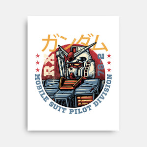 Mobile Suit Pilot Division-None-Stretched-Canvas-glitchygorilla