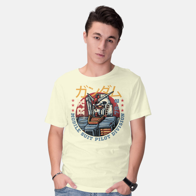 Mobile Suit Pilot Division-Mens-Basic-Tee-glitchygorilla