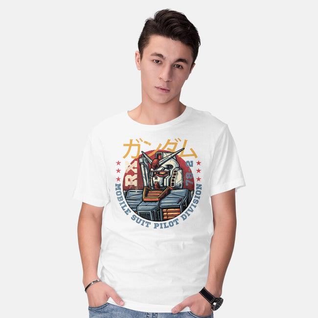 Mobile Suit Pilot Division-Mens-Basic-Tee-glitchygorilla