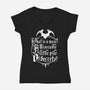 What Is A Man-Womens-V-Neck-Tee-demonigote