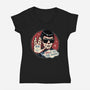 Spock To The Hand-Womens-V-Neck-Tee-glitchygorilla