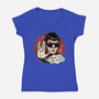 Spock To The Hand-Womens-V-Neck-Tee-glitchygorilla