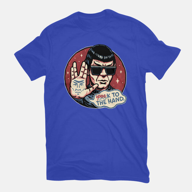 Spock To The Hand-Womens-Fitted-Tee-glitchygorilla