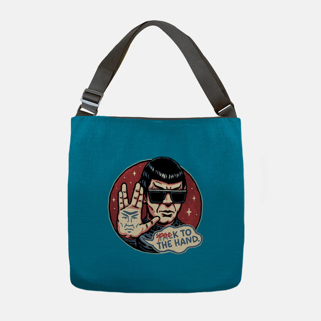 Spock To The Hand-None-Adjustable Tote-Bag-glitchygorilla