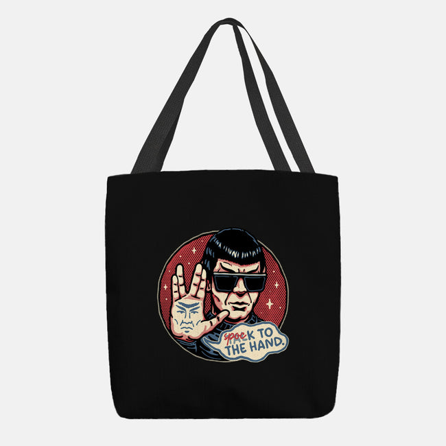 Spock To The Hand-None-Basic Tote-Bag-glitchygorilla