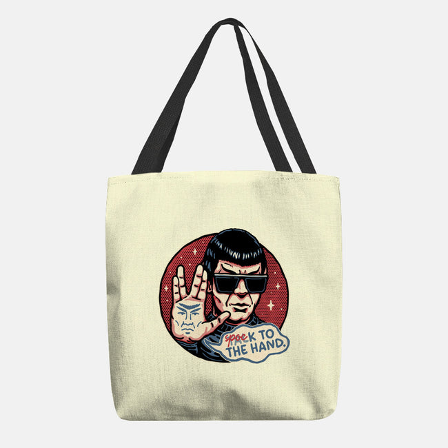 Spock To The Hand-None-Basic Tote-Bag-glitchygorilla