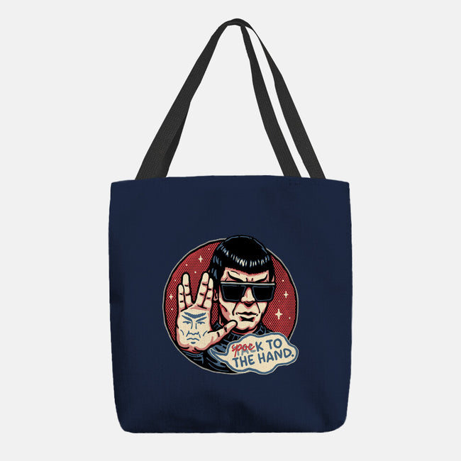 Spock To The Hand-None-Basic Tote-Bag-glitchygorilla