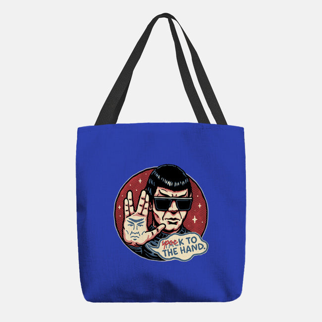 Spock To The Hand-None-Basic Tote-Bag-glitchygorilla