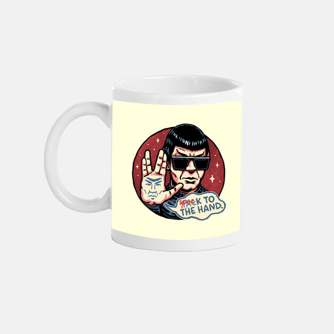 Spock To The Hand-None-Mug-Drinkware-glitchygorilla