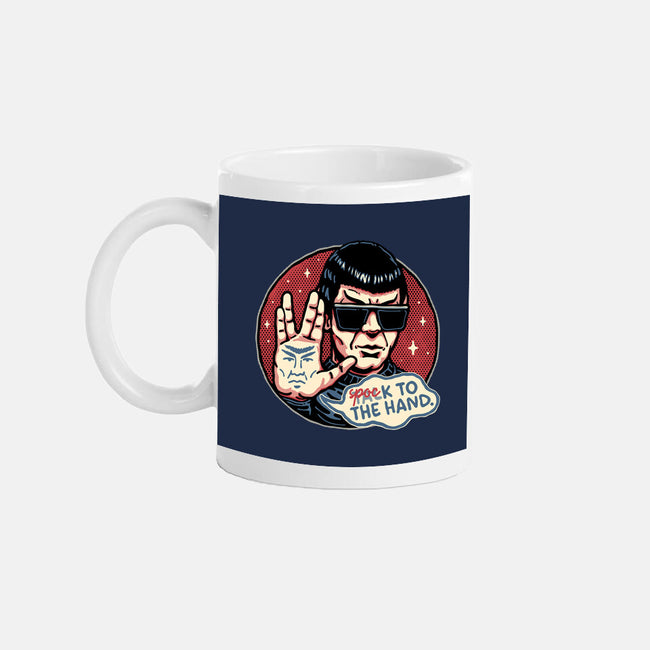 Spock To The Hand-None-Mug-Drinkware-glitchygorilla