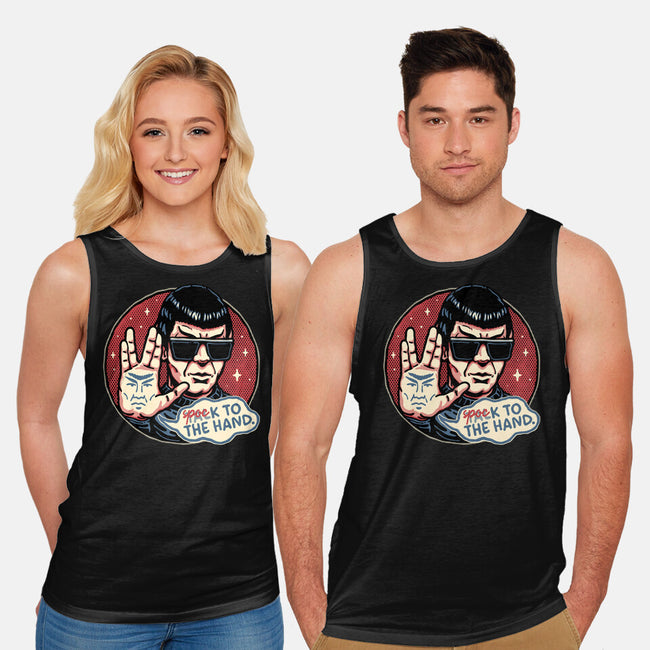 Spock To The Hand-Unisex-Basic-Tank-glitchygorilla