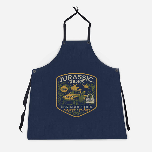 Jurassic Rides-Unisex-Kitchen-Apron-Popnotic