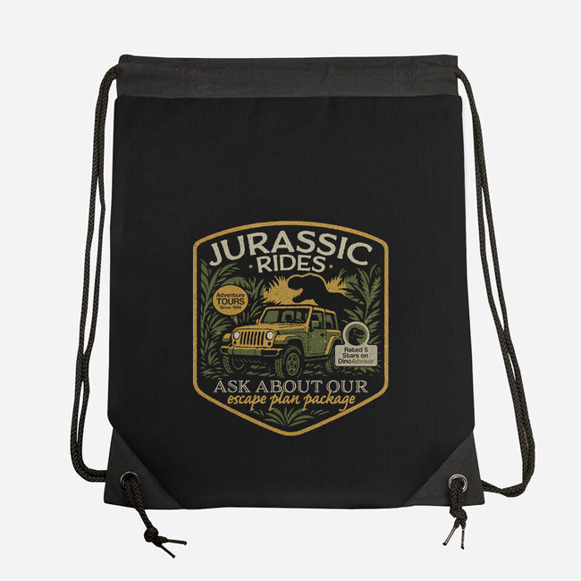 Jurassic Rides-None-Drawstring-Bag-Popnotic