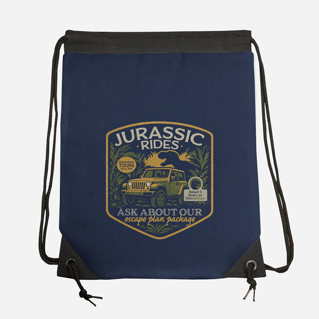 Jurassic Rides-None-Drawstring-Bag-Popnotic
