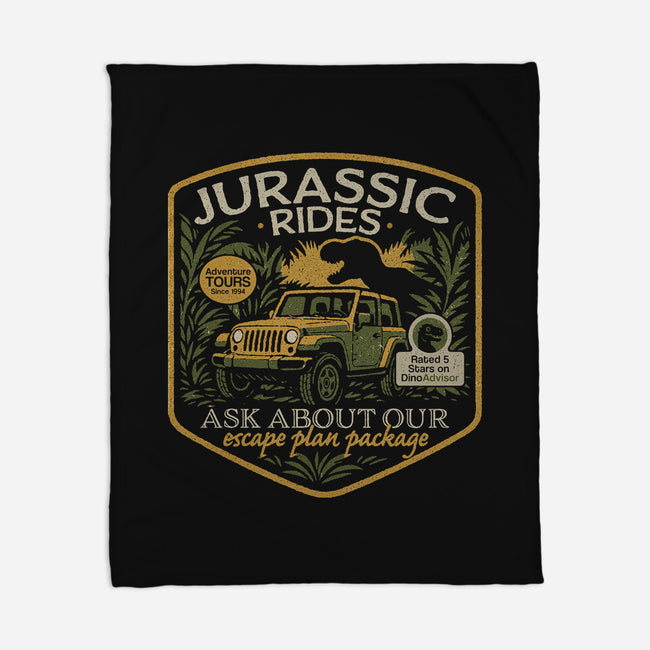 Jurassic Rides-None-Fleece-Blanket-Popnotic