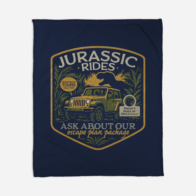 Jurassic Rides-None-Fleece-Blanket-Popnotic