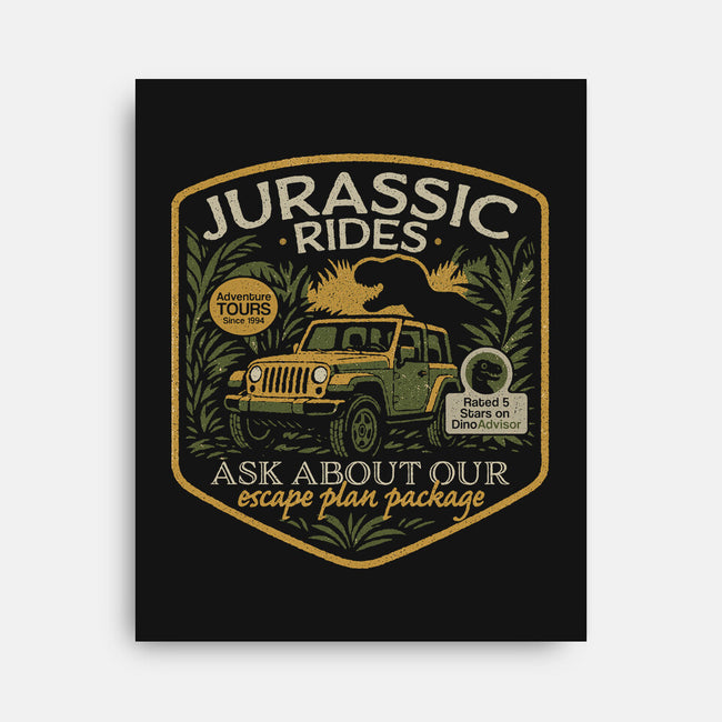 Jurassic Rides-None-Stretched-Canvas-Popnotic