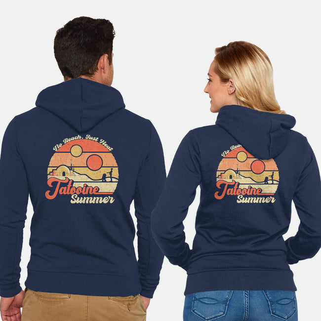 Tatooine Summer-Unisex-Zip-Up-Sweatshirt-NMdesign