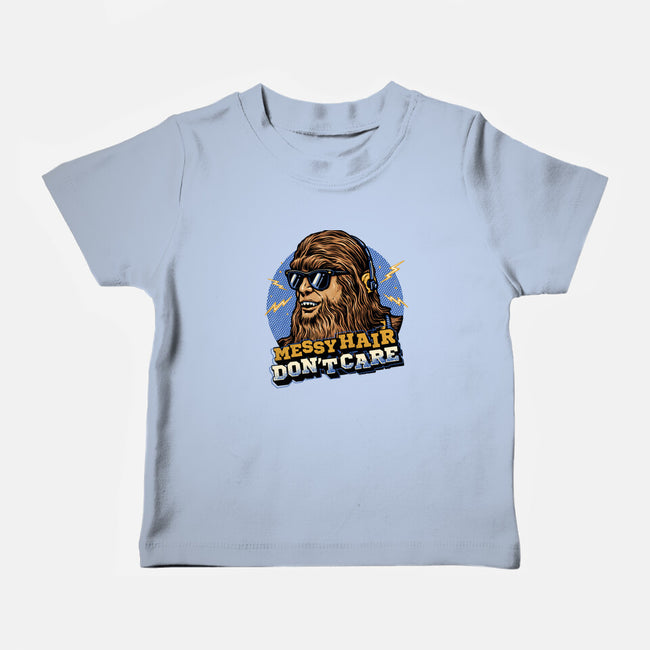 Messy Hair Don’t Care-Baby-Basic-Tee-glitchygorilla