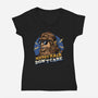 Messy Hair Don’t Care-Womens-V-Neck-Tee-glitchygorilla