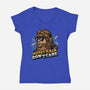 Messy Hair Don’t Care-Womens-V-Neck-Tee-glitchygorilla