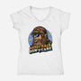 Messy Hair Don’t Care-Womens-V-Neck-Tee-glitchygorilla