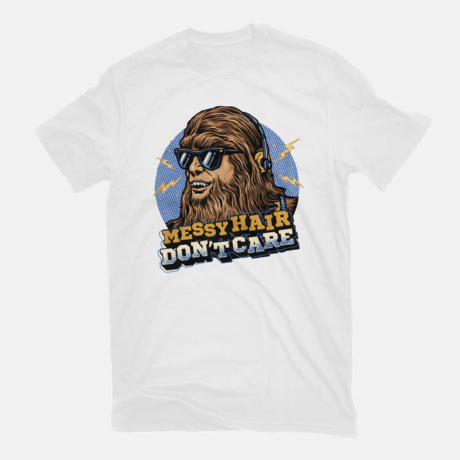 Messy Hair Don’t Care-Womens-Fitted-Tee-glitchygorilla