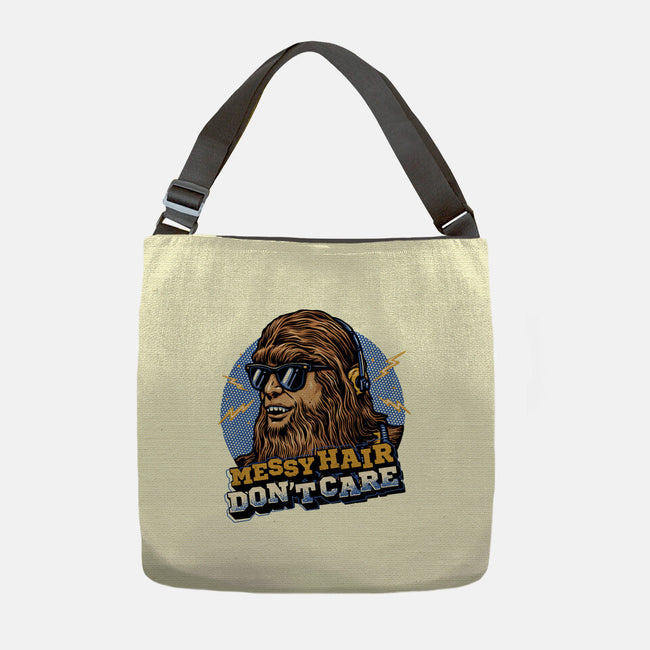 Messy Hair Don’t Care-None-Adjustable Tote-Bag-glitchygorilla