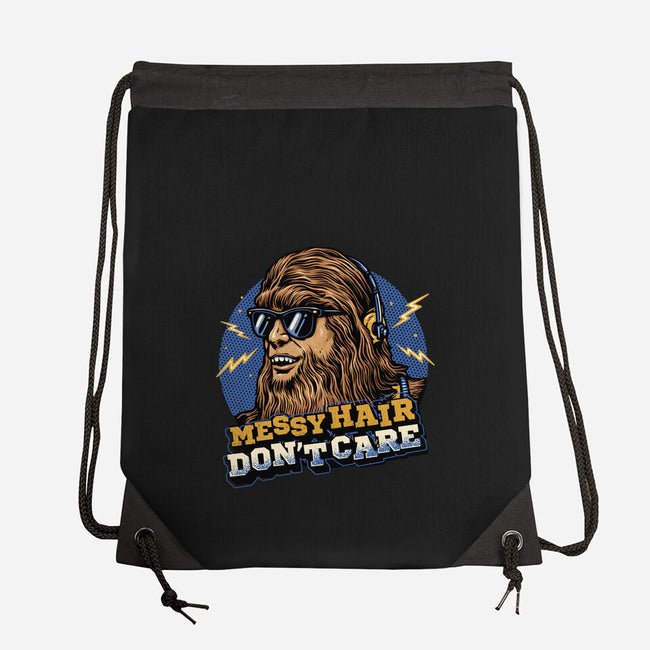 Messy Hair Don’t Care-None-Drawstring-Bag-glitchygorilla