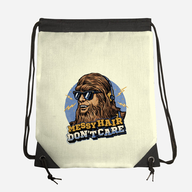 Messy Hair Don’t Care-None-Drawstring-Bag-glitchygorilla