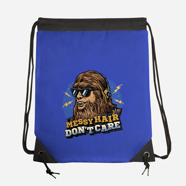 Messy Hair Don’t Care-None-Drawstring-Bag-glitchygorilla