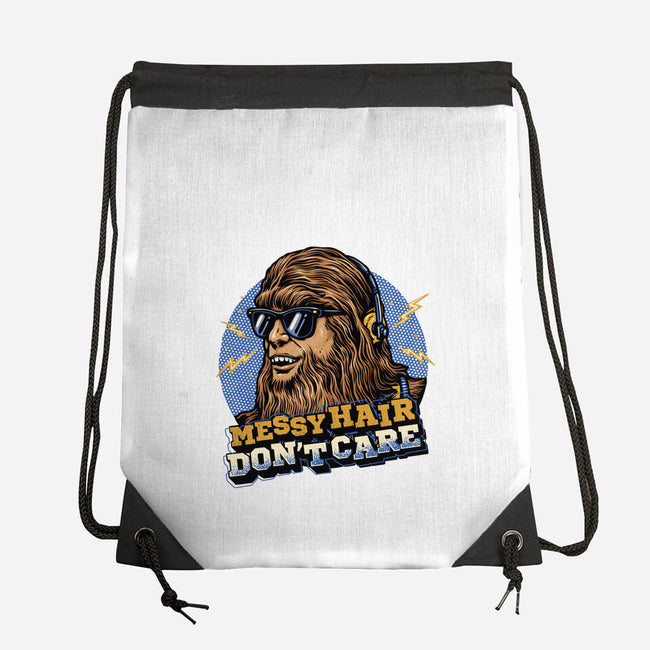Messy Hair Don’t Care-None-Drawstring-Bag-glitchygorilla