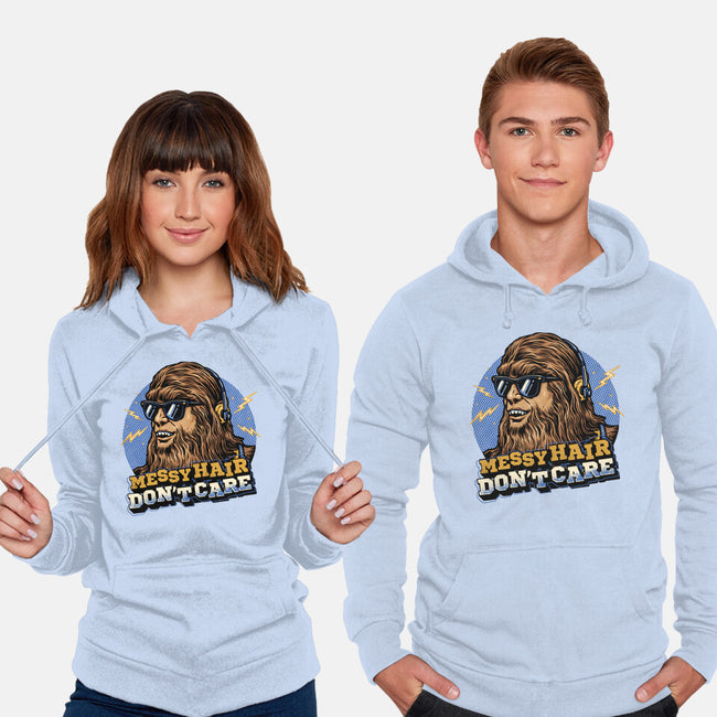 Messy Hair Don’t Care-Unisex-Pullover-Sweatshirt-glitchygorilla