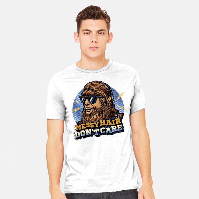 Messy Hair Don’t Care-Mens-Heavyweight-Tee-glitchygorilla