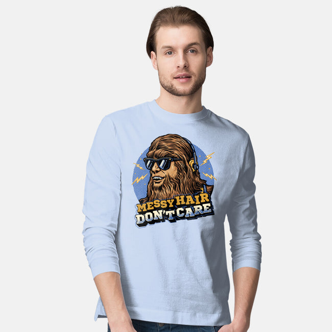 Messy Hair Don’t Care-Mens-Long Sleeved-Tee-glitchygorilla