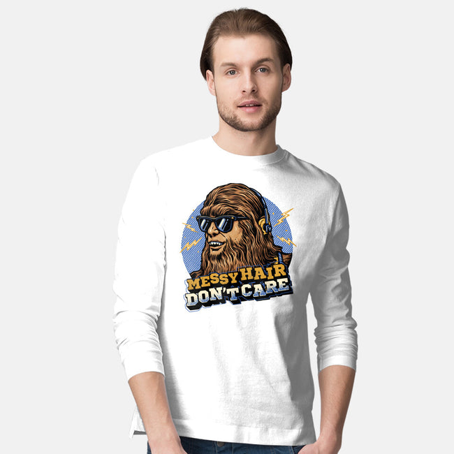 Messy Hair Don’t Care-Mens-Long Sleeved-Tee-glitchygorilla