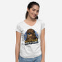 Messy Hair Don’t Care-Womens-V-Neck-Tee-glitchygorilla