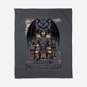 Viking Dragon King-None-Fleece-Blanket-Studio Mootant