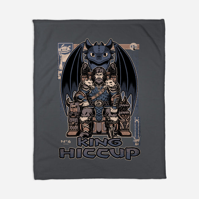 Viking Dragon King-None-Fleece-Blanket-Studio Mootant
