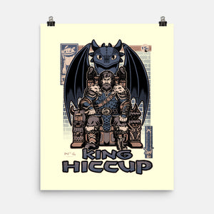 Viking Dragon King-None-Matte-Poster-Studio Mootant
