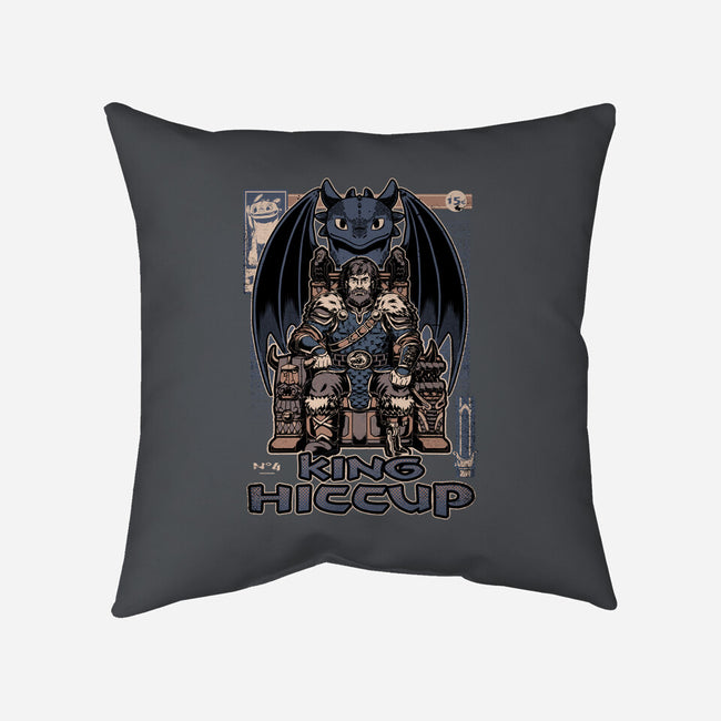 Viking Dragon King-None-Removable Cover w Insert-Throw Pillow-Studio Mootant