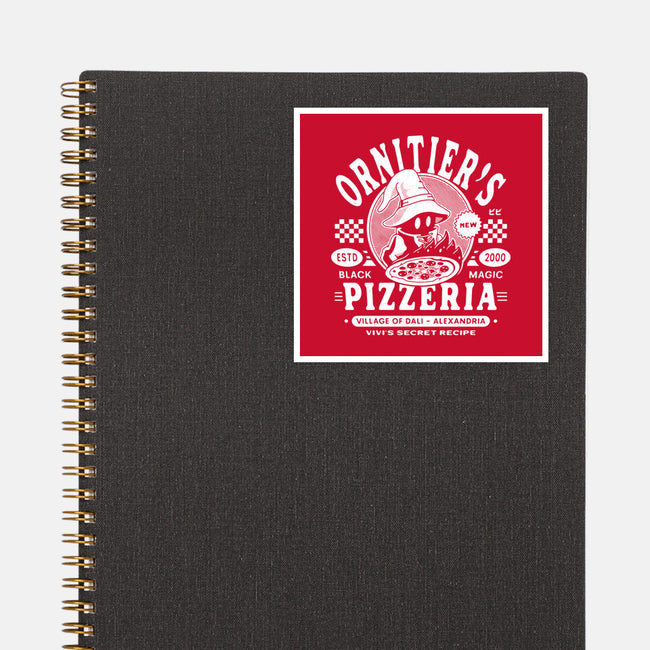 The Ornitier Pizzeria Grunge-None-Glossy-Sticker-LAGELANTEE