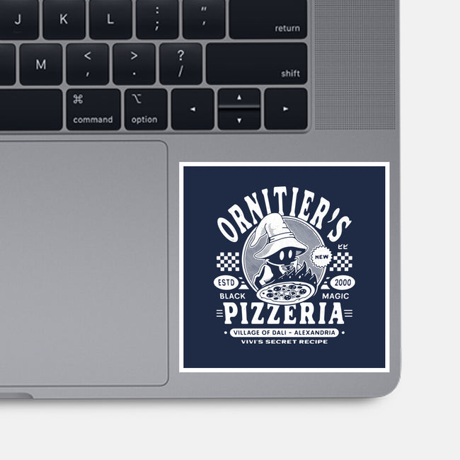 The Ornitier Pizzeria Grunge-None-Glossy-Sticker-LAGELANTEE