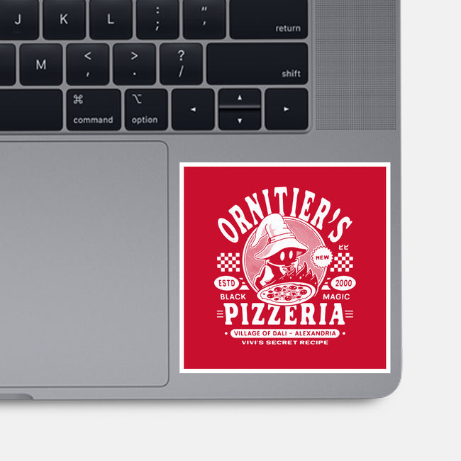 The Ornitier Pizzeria Grunge-None-Glossy-Sticker-LAGELANTEE