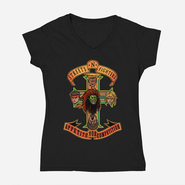 Appetite For Competition-Womens-V-Neck-Tee-AndreusD