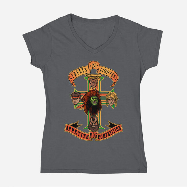 Appetite For Competition-Womens-V-Neck-Tee-AndreusD