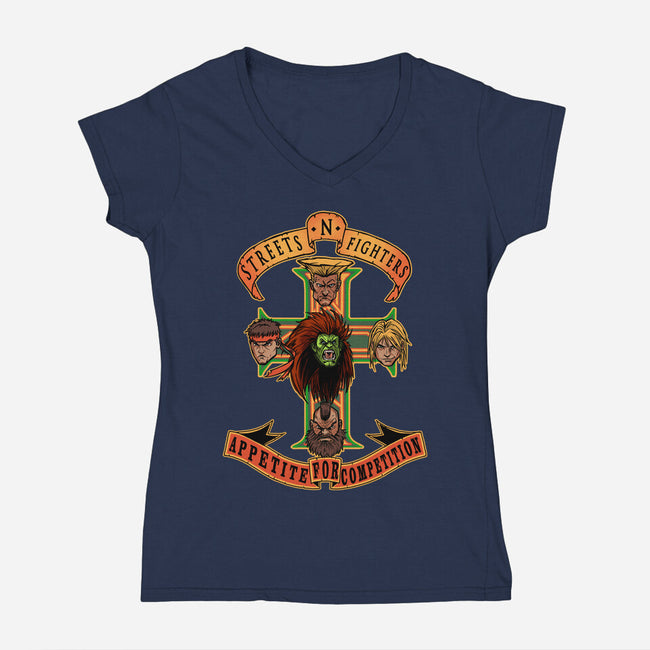 Appetite For Competition-Womens-V-Neck-Tee-AndreusD