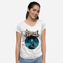 Dracula Ghost-Womens-V-Neck-Tee-demonigote