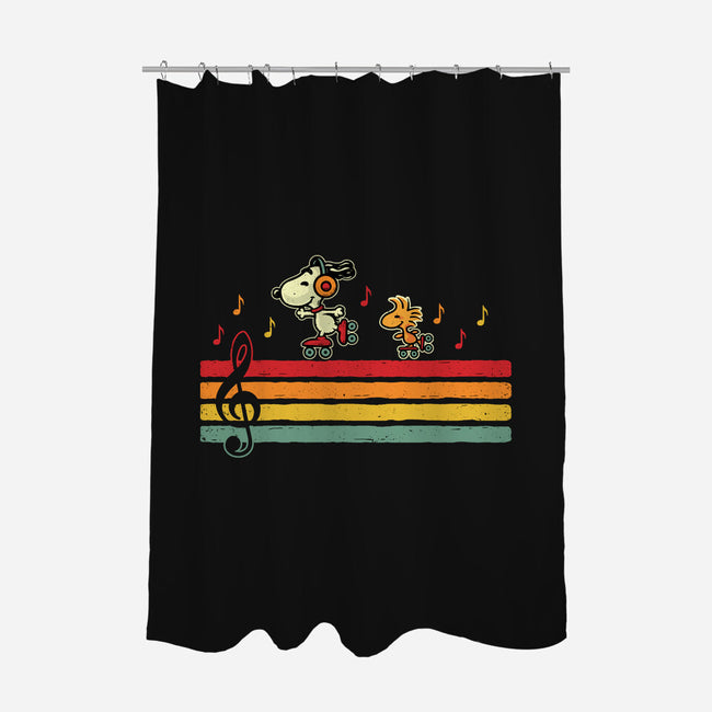 Retro Beats-None-Polyester-Shower Curtain-erion_designs