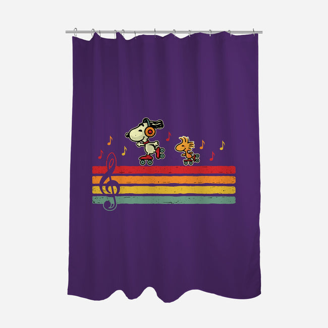 Retro Beats-None-Polyester-Shower Curtain-erion_designs